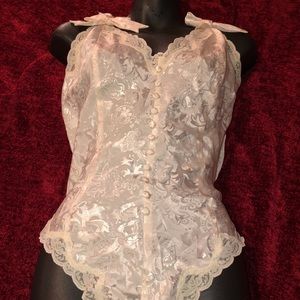 Extremely RARE VICTORIAS SECRET Off white bodysuit